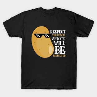 Respect The Potato Funny Potato T-Shirt